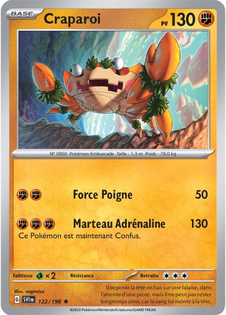 Carte Pokémon Craparoi 122/198 SV1 EV01 LorenZone