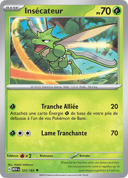 Carte Pokémon Insécateur 123/165 MEW 151 EV3_5  Neuf FR LorenZone