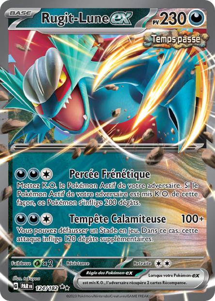 Carte Pokémon Rugit Lune EX 124/182 PAR Faille Paradoxe EV04 Neuf FR LorenZone