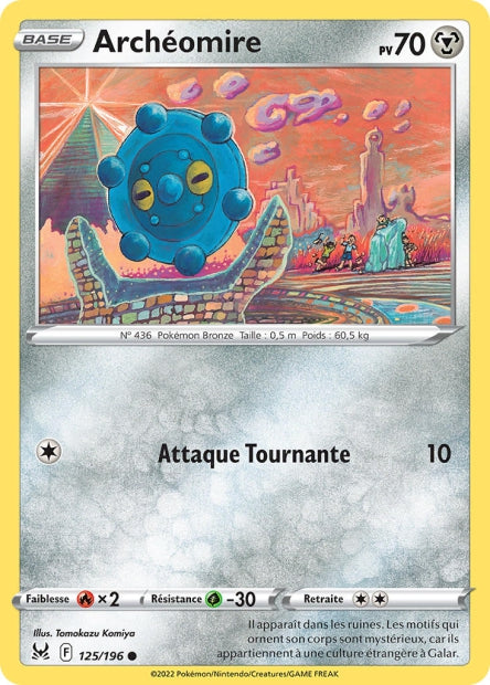 Carte Pokémon Archéomire 125/196 LOR Origine Perdue EB11 Neuf FR LorenZone