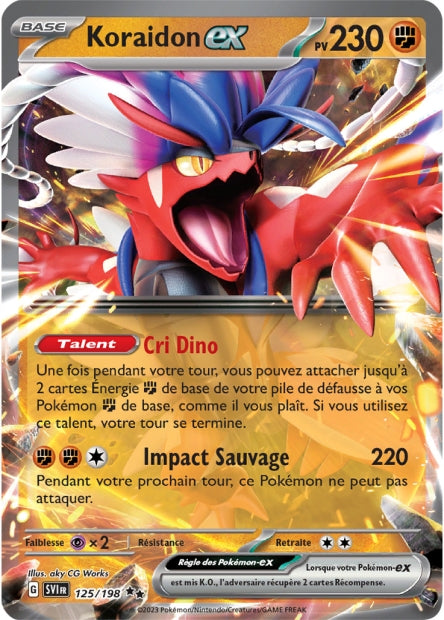 Carte Pokémon Koraidon EX 125/198 SV1 EV01 LorenZone