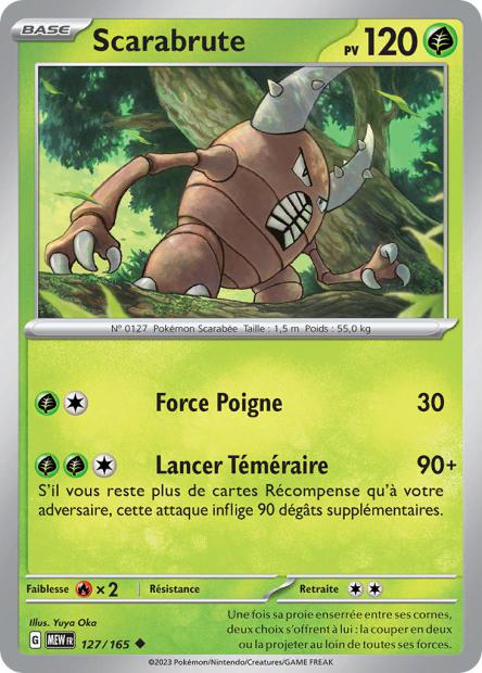 Carte Pokémon Scarabrute 127/165 MEW 151 EV3_5  Neuf FR LorenZone