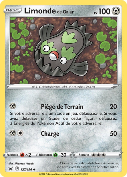 Carte Pokémon Limonde de Galar 127/196 LOR Origine Perdue EB11 Neuf FR LorenZone