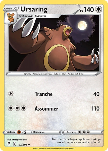 Carte Pokémon Ursaring 127/203 EVS EB07 LorenZone