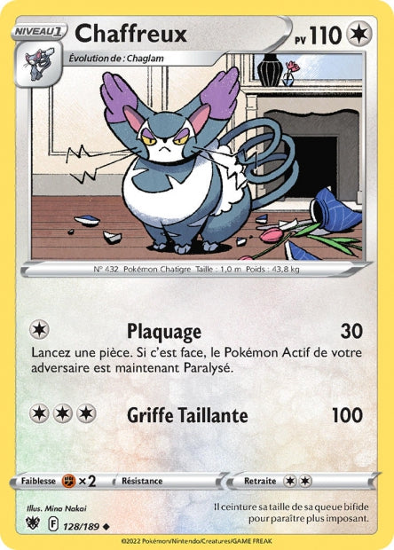 Carte Pokémon Chaffreux 128/189 ASR EB10 LorenZone