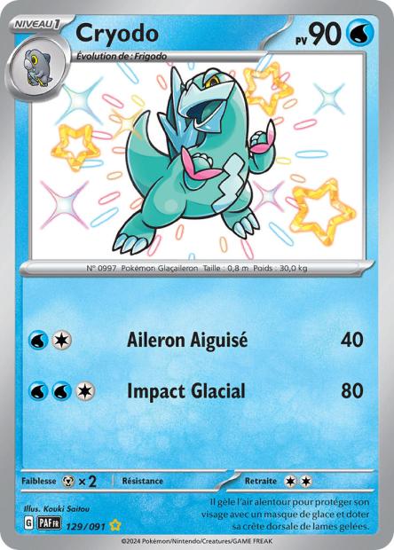 Carte Pokémon Cryodo 129/091 Destinees de Palea EV4_5 LorenZone