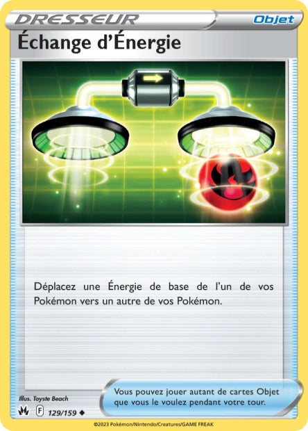 Carte Pokémon Échange d’Énergie 129/159 CRZ EB12_5 LorenZone