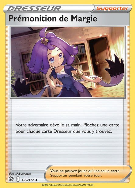 Carte Pokémon Prémonition de Margie 129/172 BRS EB09 LorenZone