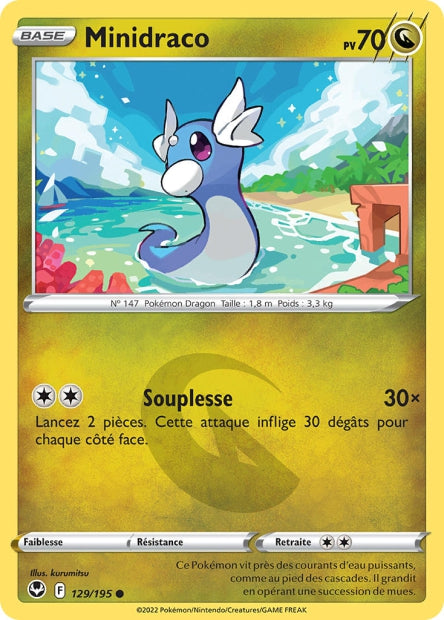 Carte Pokémon Minidraco 129/195 SIT Tempete Argentee EB12 Neuf FR LorenZone