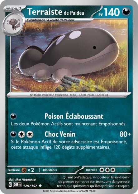 Carte Pokémon Terraiste de Paldea 129/197 Flammes Obsidiennes EV03 LorenZone