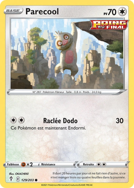 Carte Pokémon Parecool 129/203 EVS EB07 LorenZone