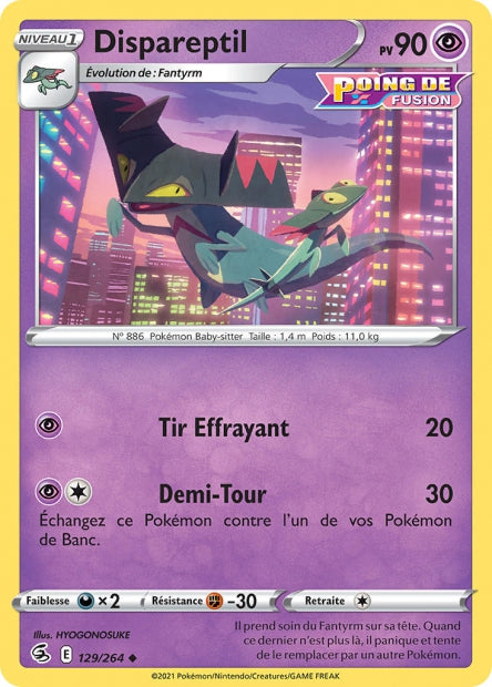 Carte Pokémon Dispareptil 129/264 FST EB08 LorenZone