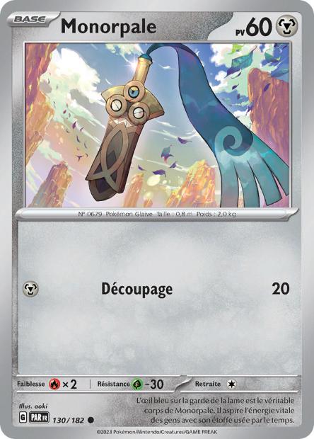 Carte Pokémon Monorpale 130/182 PAR Faille Paradoxe EV04 Neuf FR LorenZone