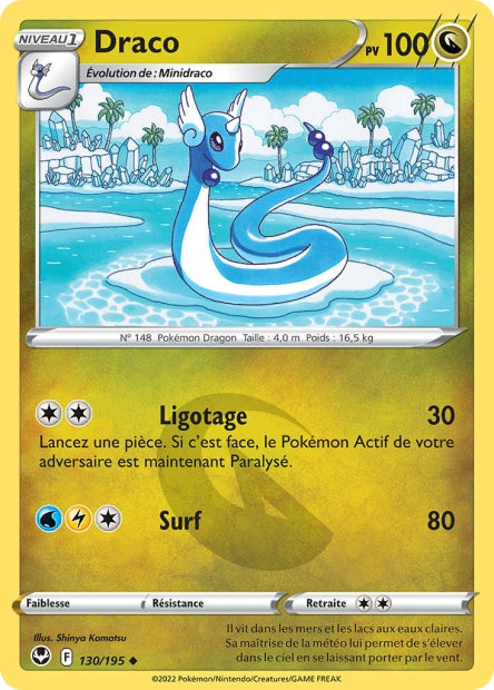 Carte Pokémon Draco 130/195 SIT Tempete Argentee EB12 Neuf FR LorenZone