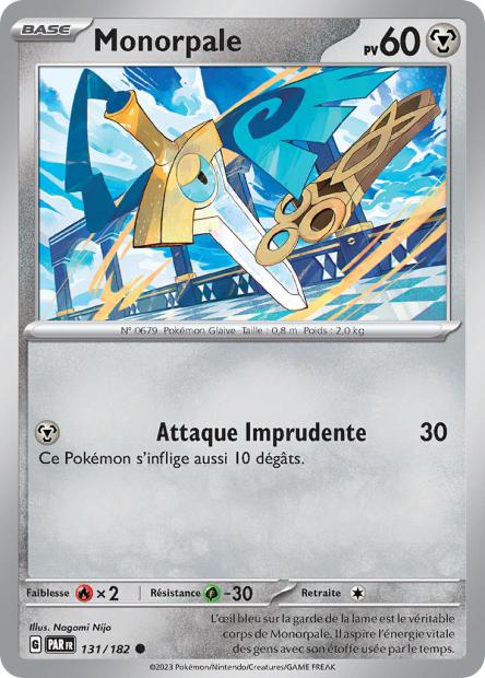 Carte Pokémon Monorpale 131/182 PAR Faille Paradoxe EV04 Neuf FR LorenZone