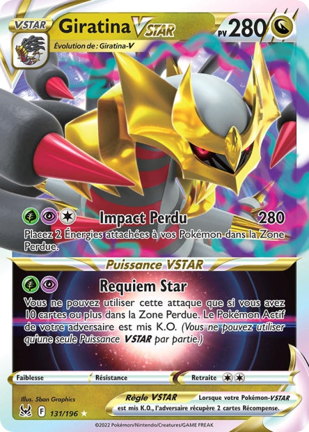 Carte Pokémon Giratina VSTAR 131/196 LOR Origine Perdue EB11 Neuf FR LorenZone