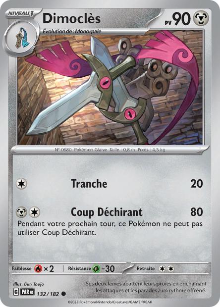 Carte Pokémon Dimoclès 132/182 PAR Faille Paradoxe EV04 Neuf FR LorenZone