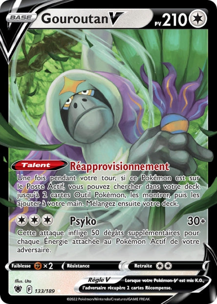 Carte Pokémon Gouroutan V 133/189 ASR EB10 LorenZone