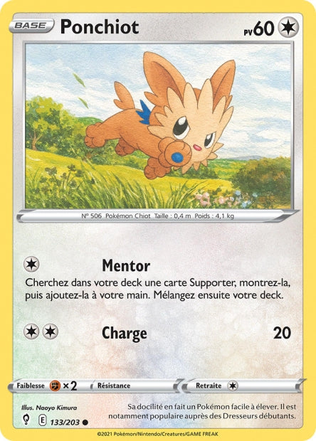 Carte Pokémon Ponchiot 133/203 EVS EB07 LorenZone