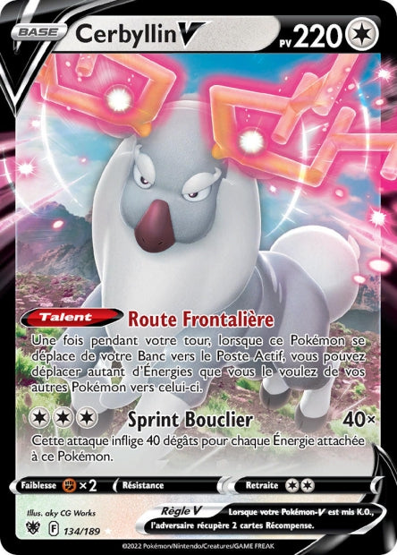 Carte Pokémon Cerbyllin V 134/189 ASR EB10 LorenZone