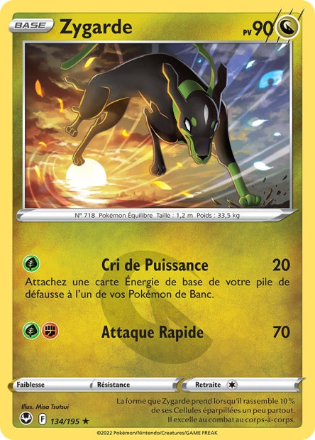Carte Pokémon Zygarde 134/195 SIT Tempete Argentee EB12 Neuf FR LorenZone