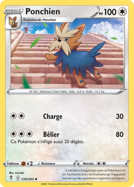 Carte Pokémon Ponchien 134/203 EVS EB07 LorenZone