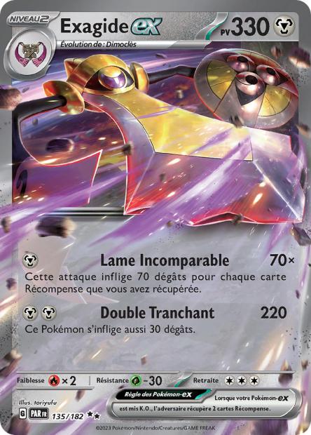 Carte Pokémon Exagide EX 135/182 PAR Faille Paradoxe EV04 Neuf FR LorenZone