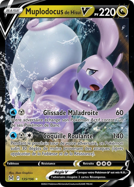 Carte Pokémon Muplodocus de Hisui V 135/196 LOR Origine Perdue EB11 Neuf FR LorenZone