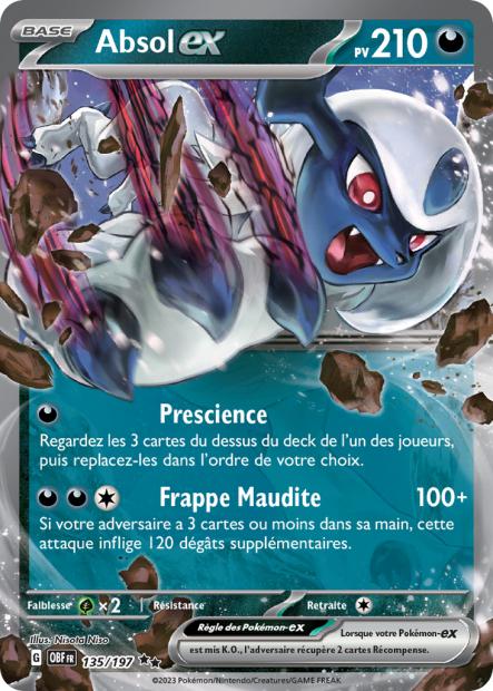 Carte Pokémon Absol EX 135/197 Flammes Obsidiennes EV03 LorenZone