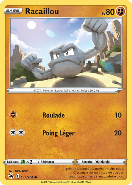 Carte Pokémon Racaillou 135/264 FST EB08 LorenZone