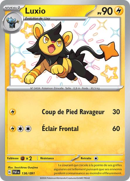 Carte Pokémon Luxio 136/091 Destinees de Palea EV4_5 LorenZone