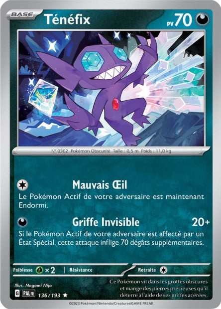Carte Pokémon Ténéfix 136/193 PAL EV02 LorenZone