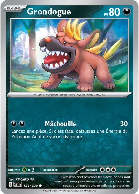 Carte Pokémon Grondogue 136/198 SV1 EV01 LorenZone