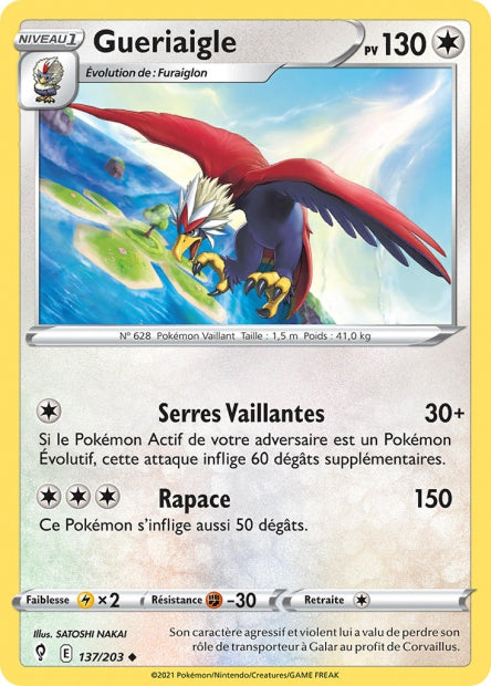 Carte Pokémon Gueriaigle 137/203 EVS EB07 LorenZone
