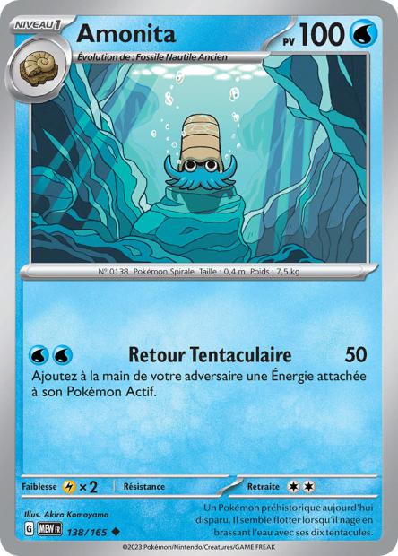 Carte Pokémon Amonistar 139/165 MEW 151 EV3_5  Neuf FR LorenZone