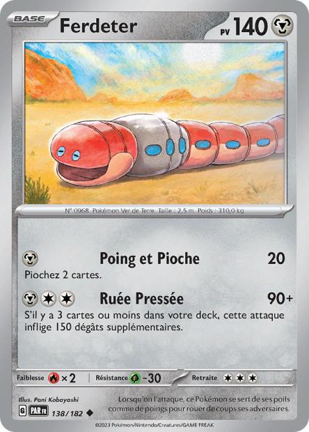 Carte Pokémon Ferdeter 138/182 PAR Faille Paradoxe EV04 Neuf FR LorenZone