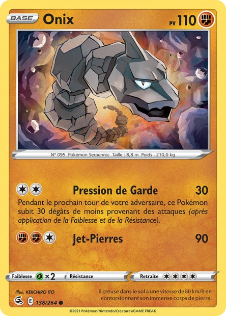 Carte Pokémon Onix 138/264 FST EB08 LorenZone