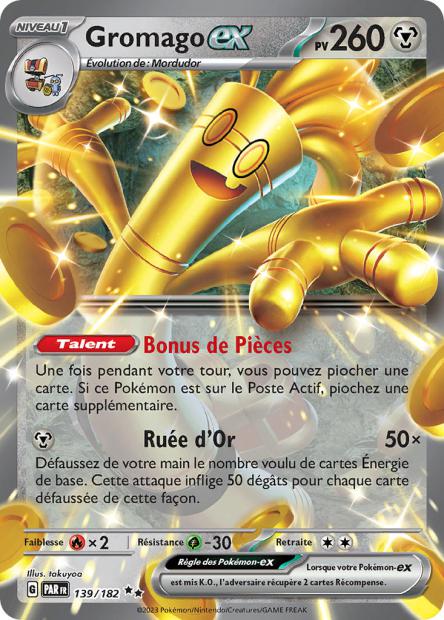 Carte Pokémon Gromago EX 139/182 PAR Faille Paradoxe EV04 Neuf FR LorenZone
