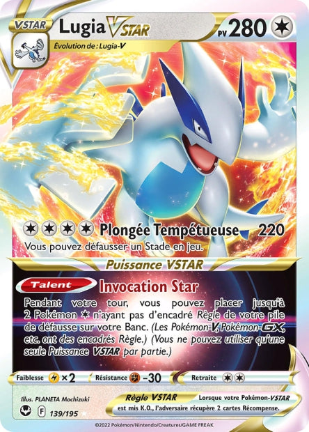 Carte Pokémon Lugia VSTAR 139/195 SIT Tempete Argentee EB12 Neuf FR LorenZone