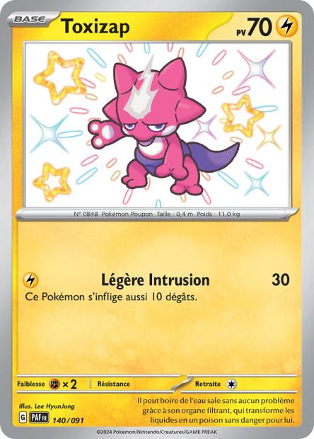 Carte Pokémon Toxizap 140/091 Destinees de Palea EV4_5 LorenZone