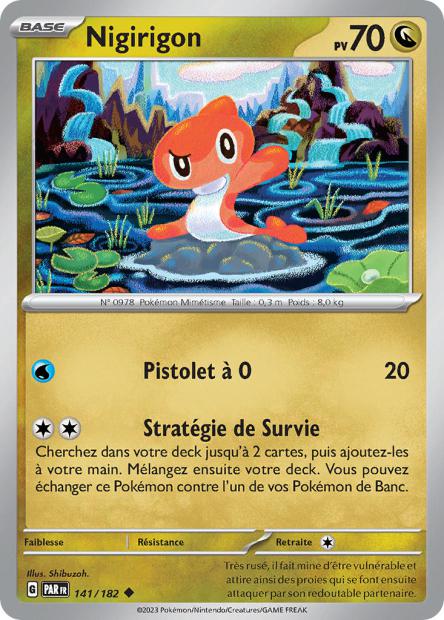 Carte Pokémon Nigirigon 141/182 PAR Faille Paradoxe EV04 Neuf FR LorenZone