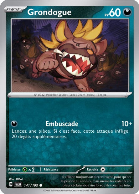Carte Pokémon Grondogue 141/193 PAL EV02 LorenZone