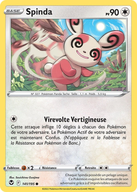 Carte Pokémon Spinda 141/195 SIT Tempete Argentee EB12 Neuf FR LorenZone