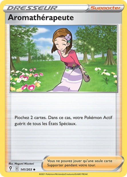 Carte Pokémon Aromathérapeute 141/203 EVS EB07 LorenZone
