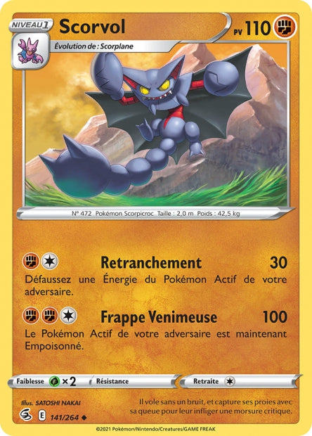 Carte Pokémon Scorvol 141/264 FST EB08 LorenZone