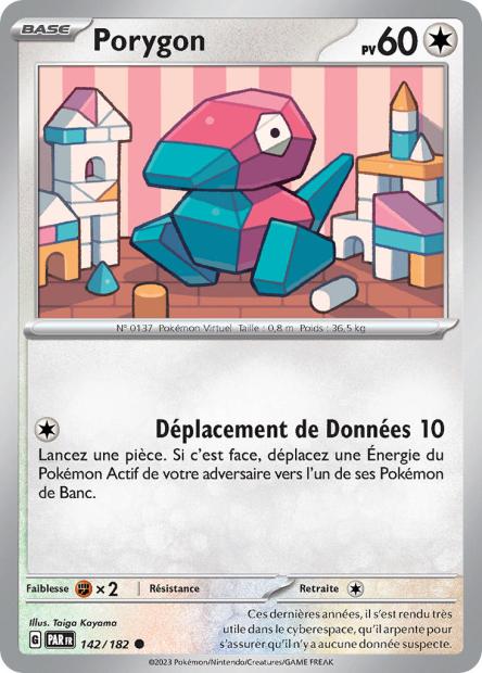 Carte Pokémon Porygon 142/182 PAR Faille Paradoxe EV04 Neuf FR LorenZone