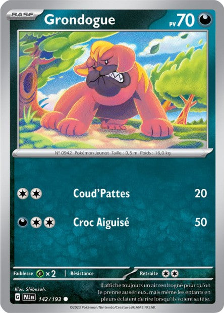 Carte Pokémon Grondogue 142/193 PAL EV02 LorenZone