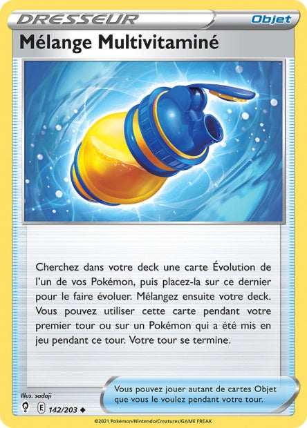 Carte Pokémon Mélange Multivitaminé 142/203 EVS EB07 LorenZone