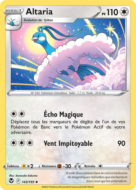 Carte Pokémon Altaria 143/195 SIT Tempete Argentee EB12 Neuf FR LorenZone