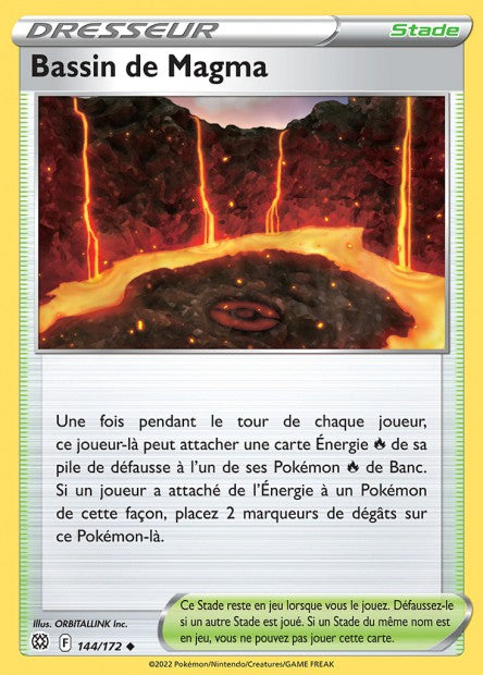 Carte Pokémon Bassin de Magma 144/172 BRS EB09 LorenZone